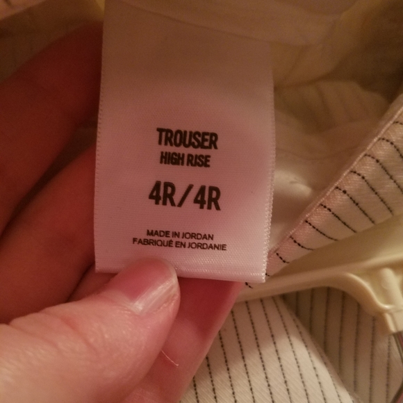 Express Women's Dress Pants White with Black Trouser High Rise Size 4R - Picture 4 of 7